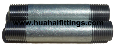 Galvanized Barrel  Nipple /Pipe Nipple SCH40  NPT 2" x2"